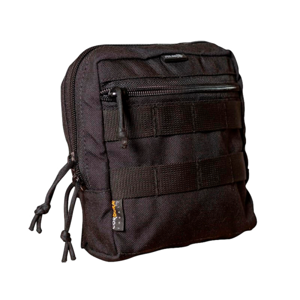 BOLSO DUPLO HORIZONTAL FELINE 14X14 PRETO