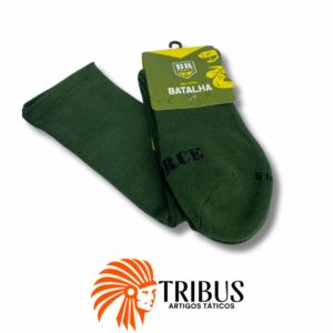 MEIA TÁTICA BATALHA BR FORCE -VERDE MILITAR