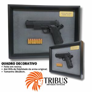 QUADRO DECORATIVO MODELO - PISTOLA MD2 IMBEL CAL .40
