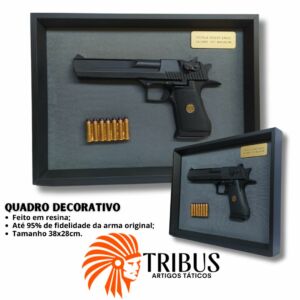 QUADRO DECORATIVO MODELO - PISTOLA DESERT EAGLE CAL. 357